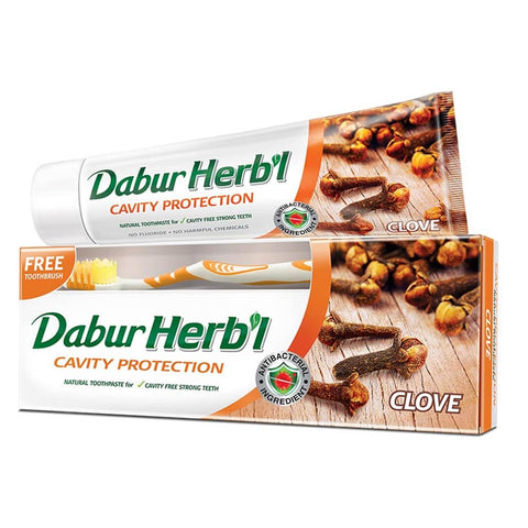 معجون أسنان دابور العشبي لحماية التسوس بدون فرشاة 150 جم