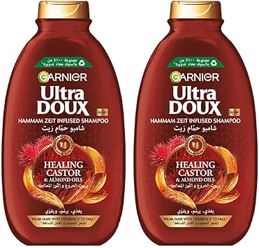 Garnier Ultra Doux HammamZeit Infused Healing Castro & Almond Oils Shampoo 400Ml