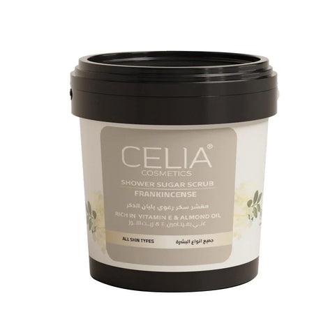 Celia Shower Sugar Scrub Frankincense Rich Vitamin & Almond oil 600Gm